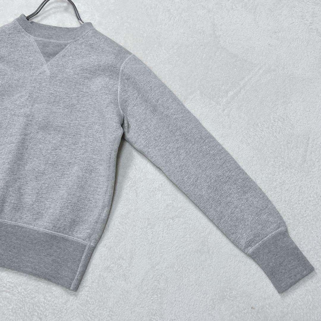 美品『ドゥロワー』コットン吊り裏毛スウェット 杢灰 クルーネック プルオーバー