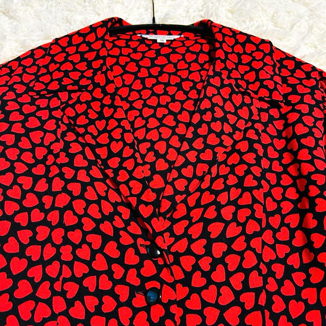 イヴサンローラン ハート柄 ブラウス シャツ YSL Saint Laurent