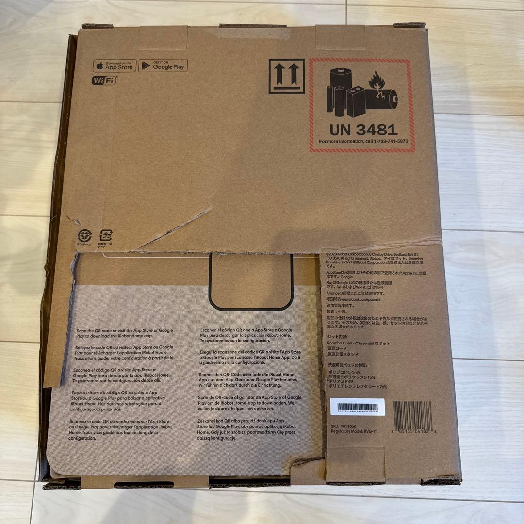 ルンバ コンボ Essential robot Y011060 [ブラック]