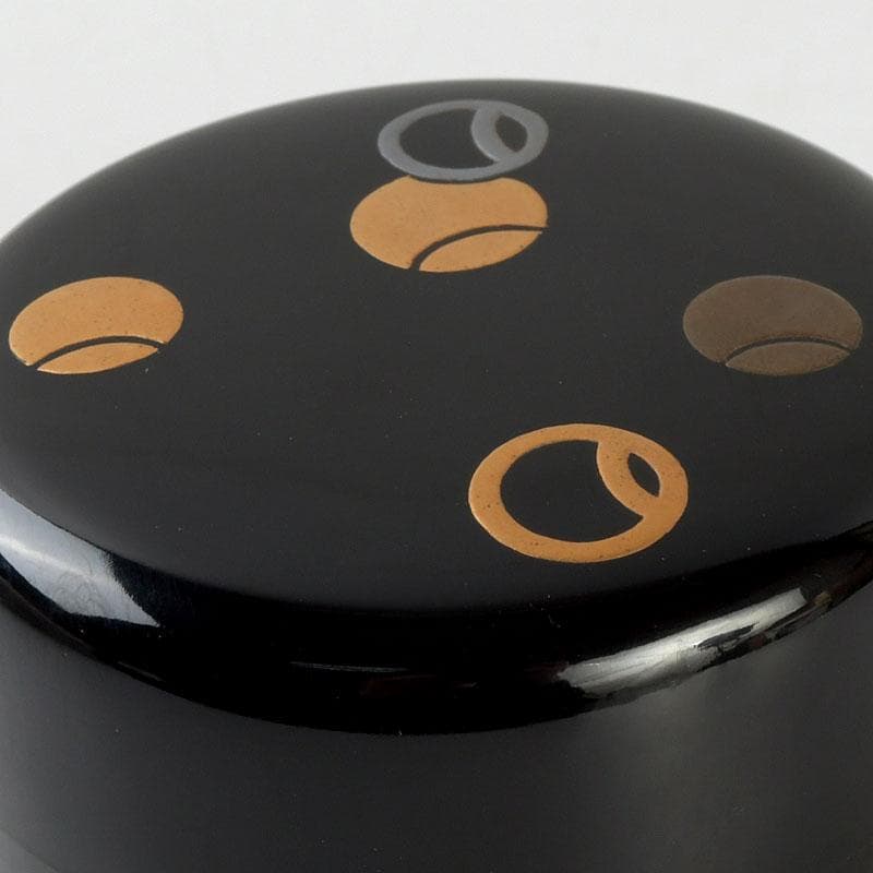 茶道具　塗師　幸悦作　つぼつぼ蒔絵　中棗　共箱　V　9389