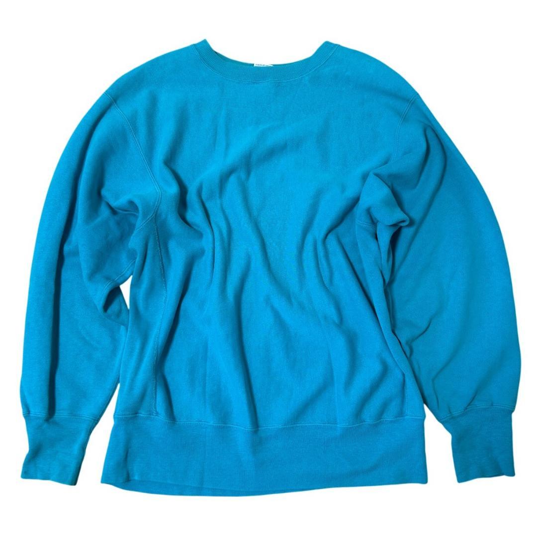 90'sチャンピオンReverse Weaveリバースウィーブ/ターコイズ/XL