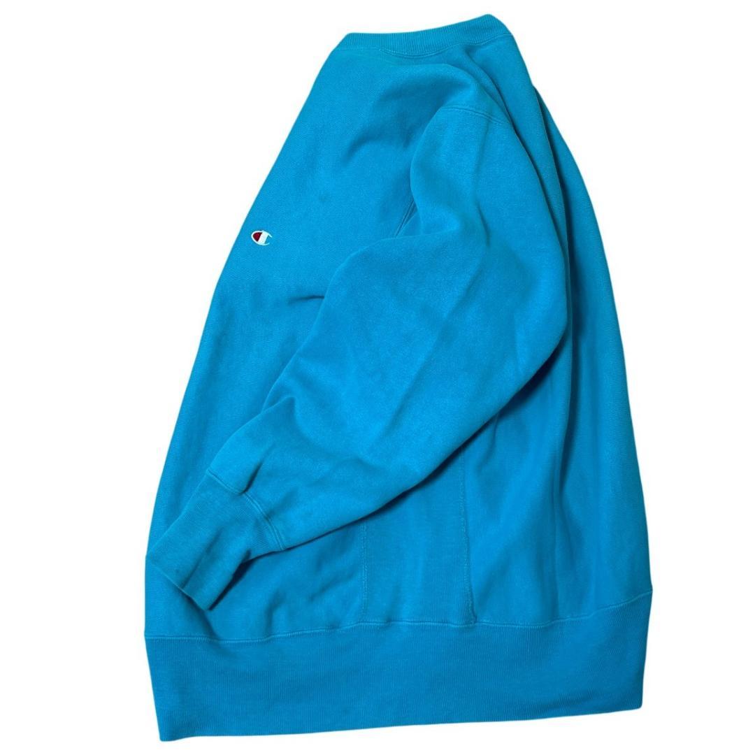 90'sチャンピオンReverse Weaveリバースウィーブ/ターコイズ/XL