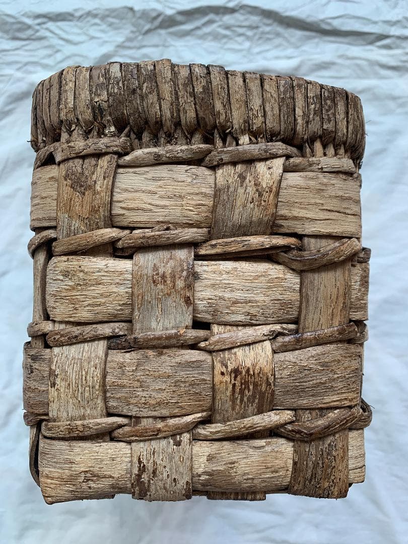 山葡萄 かごバッグ 網代編み 籠 手提げ 内布付きB