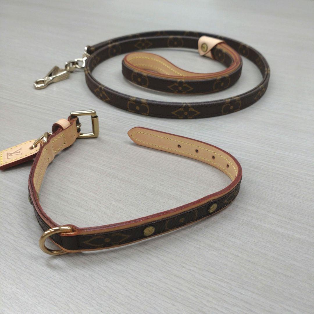 【新品・未使用】LOUIS VUITTON モノグラム 小型犬用 首輪・リード