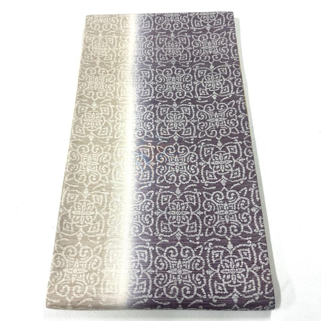 専用帯6009 ●高級 正絹 紬 全通 袋帯 華文 花文