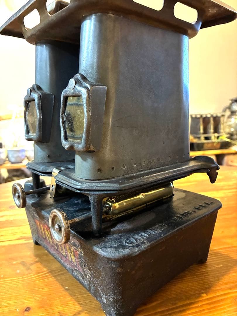 美品 アイロンストーブ ユニオン ダブル レイルロードランタン オイルランタン
