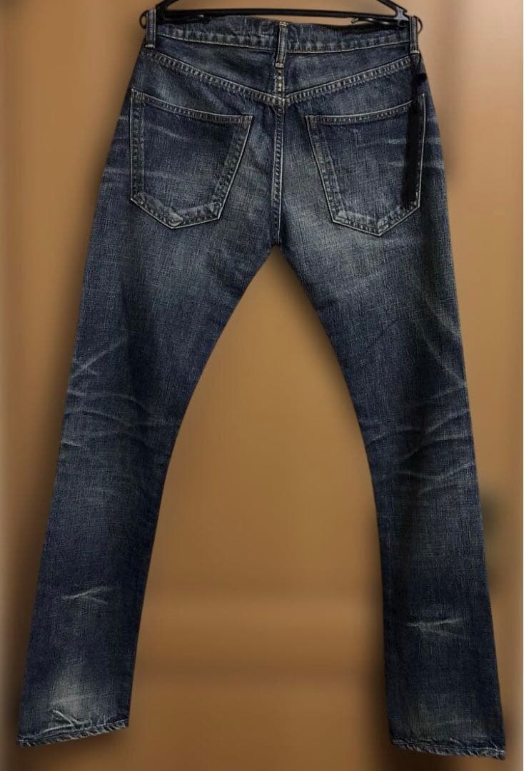 新品未使用　鬼ヒゲ加工　junhashimoto ダークブルー ストレートデニム