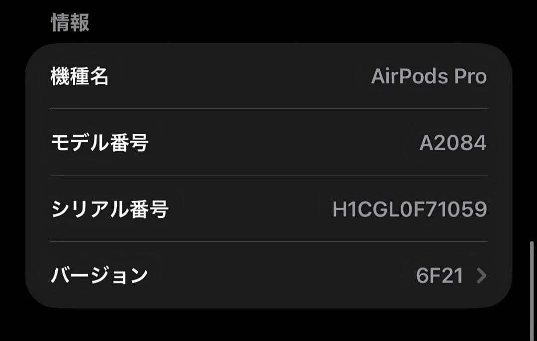 AirPods Pro 第一世代 箱なし