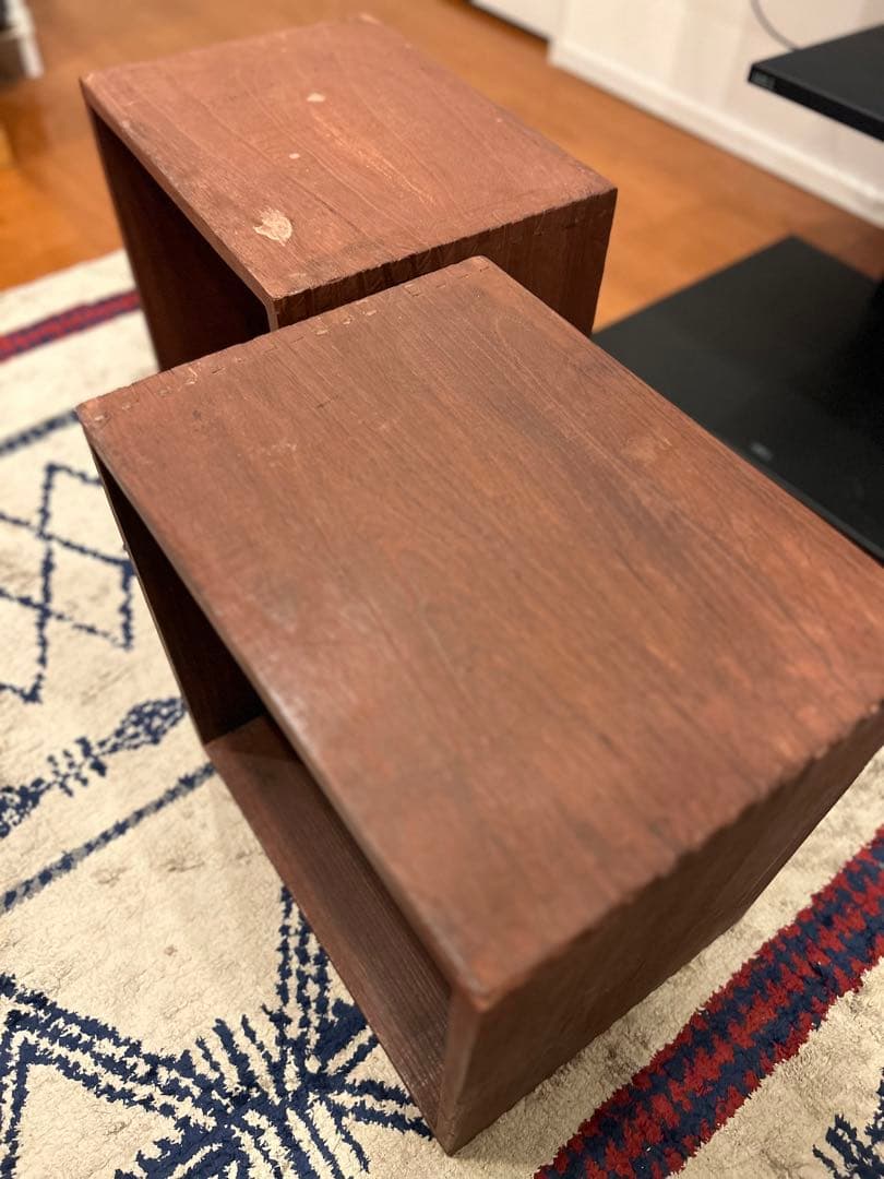 木製 キューブボックス　カラーボックス　ラック　棚　2箱セット　スツール