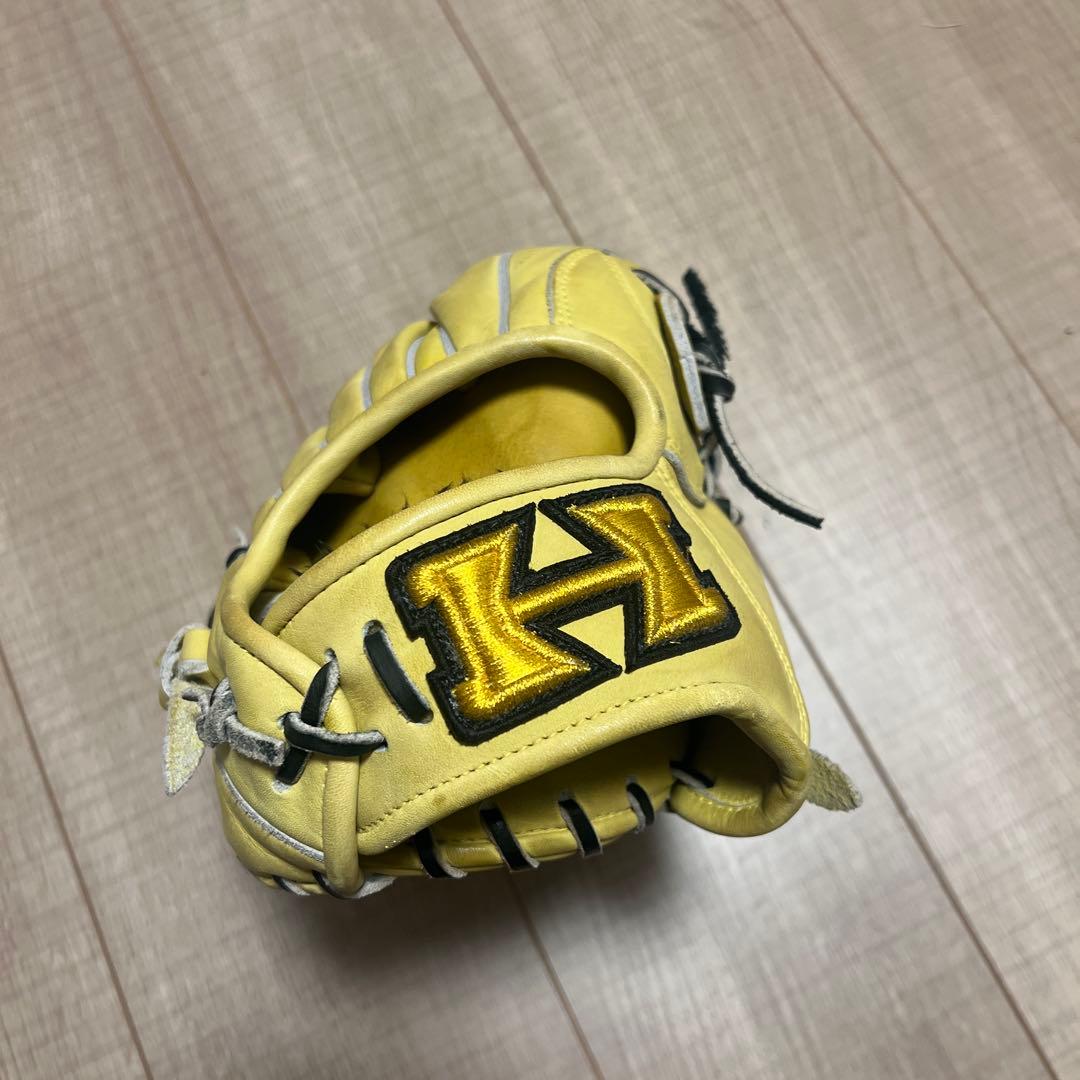 ハイゴールド 軟式グローブ 右投げ用 イエロー