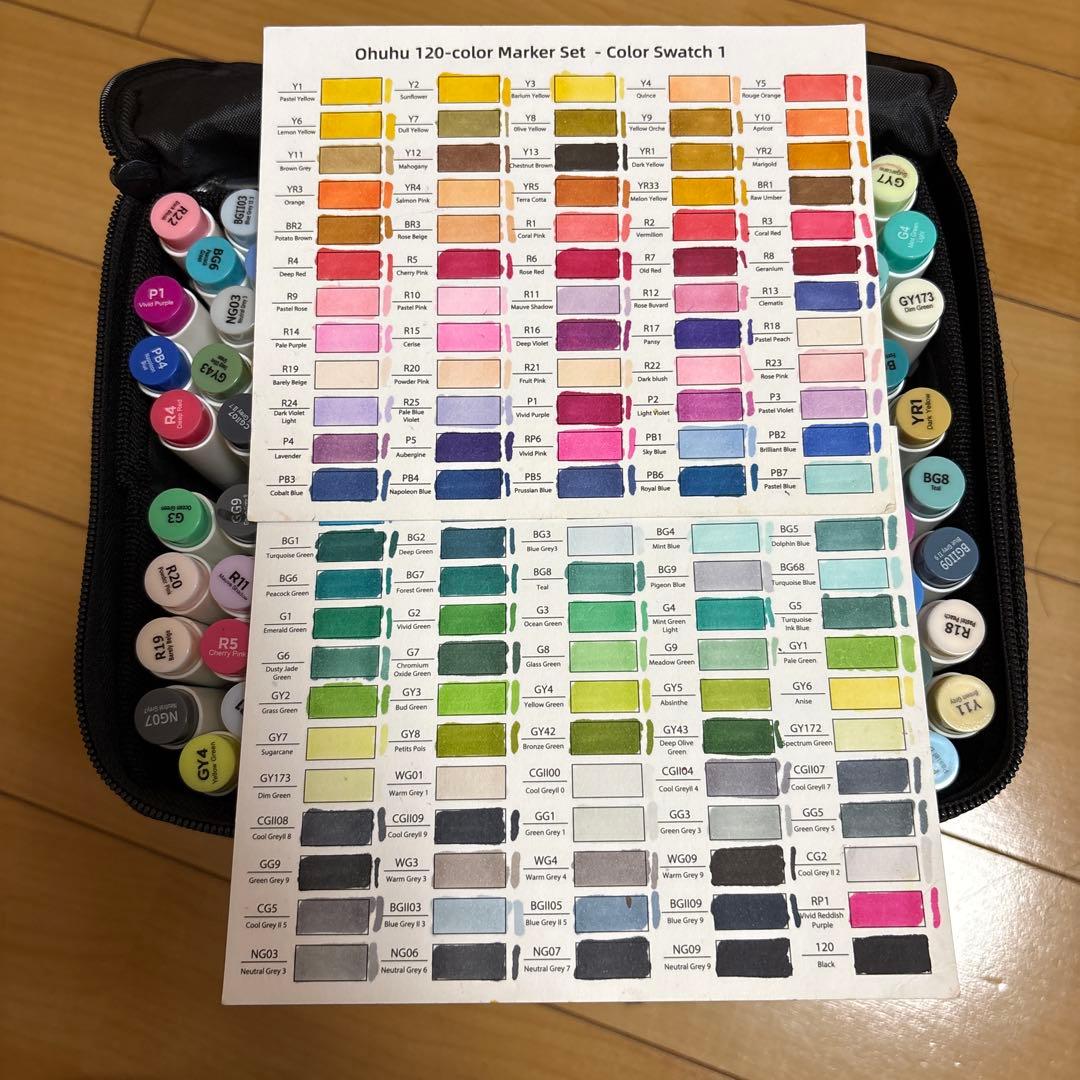 カ*氏様 Ohuhu 500色マーカーセット