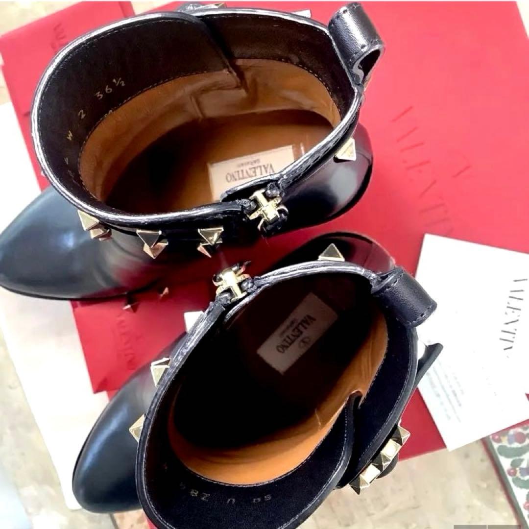 極美品! ヴァレンティノガラヴァーニ ロックスタッズ ショートブーツ 23㎝