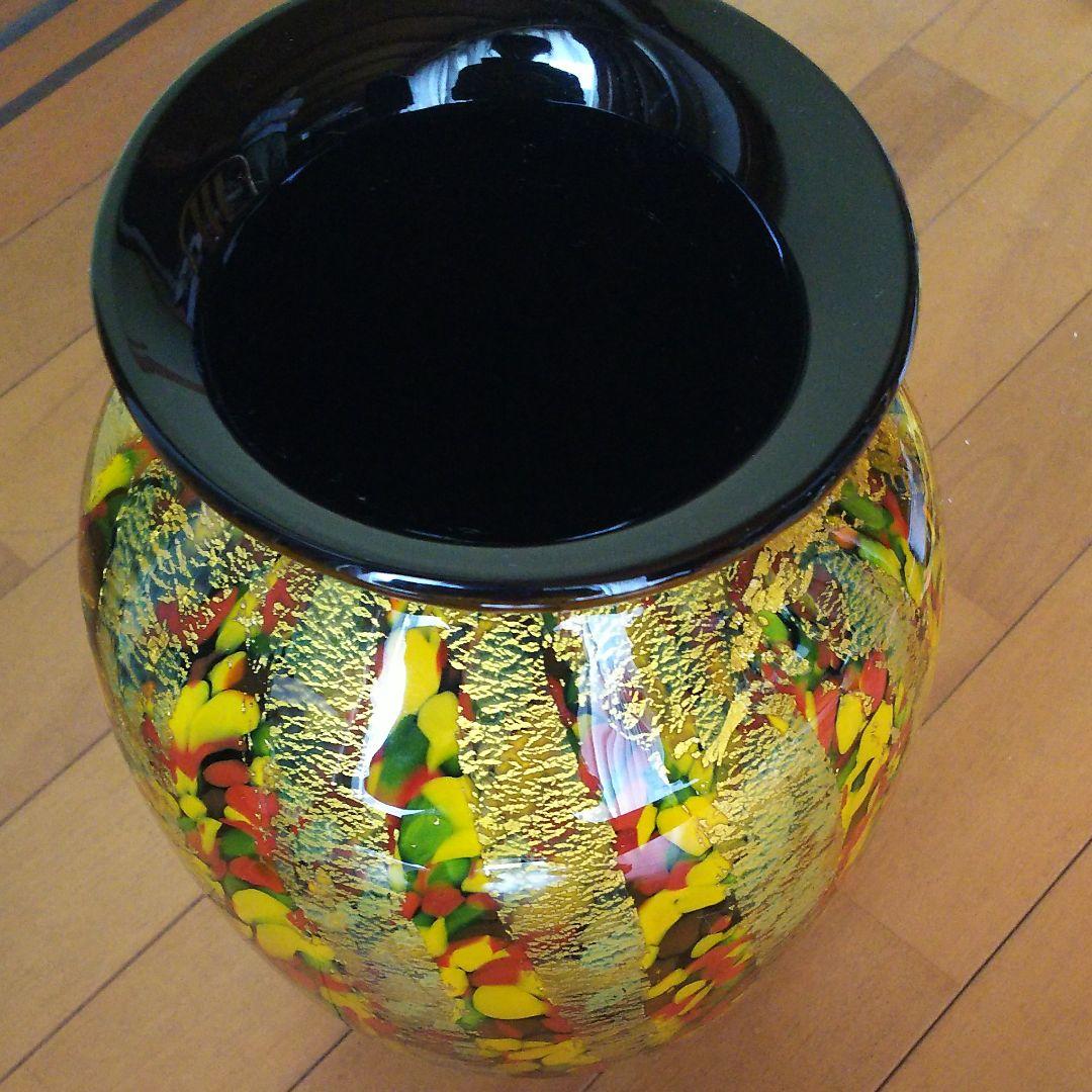 ガラス   花瓶    大きな花瓶   昭和レトロ