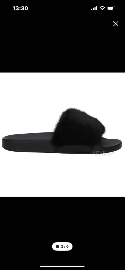 ジバンシィブラックミンクミュール36美品