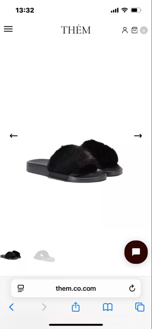 ジバンシィブラックミンクミュール36美品