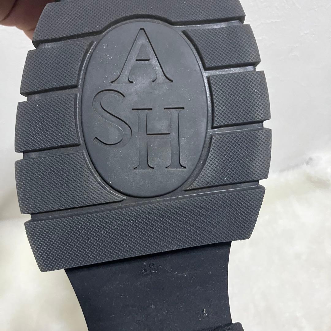 希少 ASH ロングブーツ サイドゴア 厚底 ブラック 38 レザー