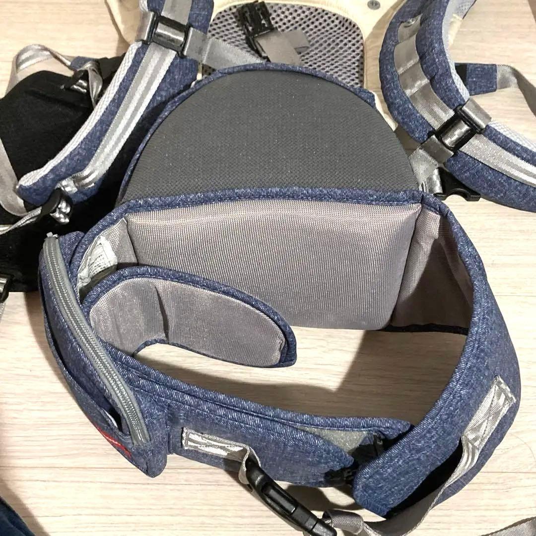 【超美品】ミキハウス×ポグネー ベビーキャリア　ヒップシート 抱っこ紐　コラボ