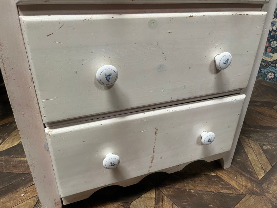 ビンテージ チェスト 白家具 北欧 インテリア 昭和レトロ 当時物 アンティーク