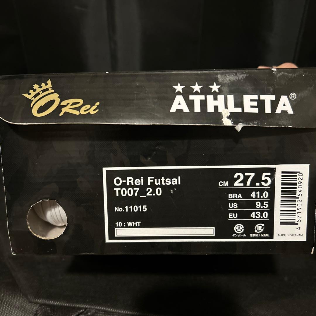アスレタ　オーヘイ　フットサルシューズ　T007-2.0 27.5センチ