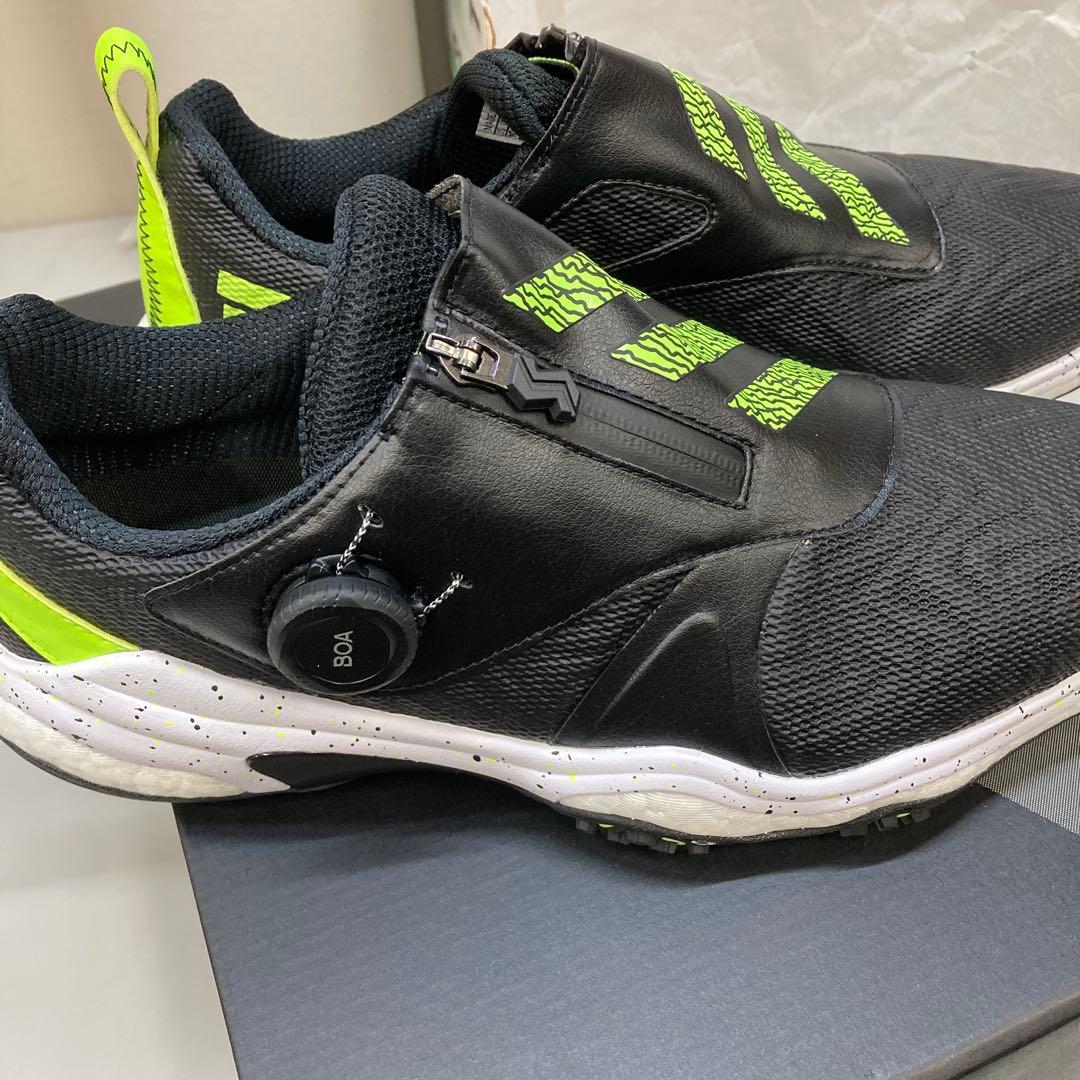adidasコードカオス25ボアゴルフシューズ ブラック/グリーン 27.5cm