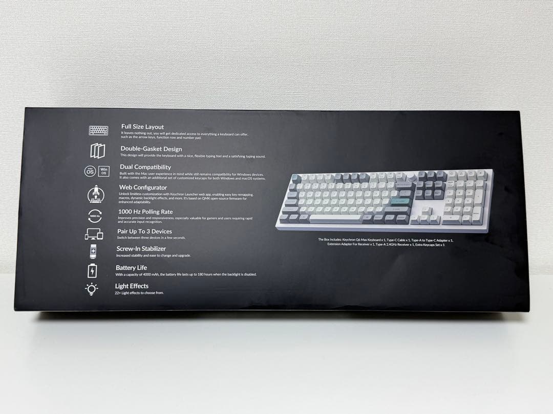 Keychron Q6 Max フルサイズワイヤレスキーボード 日本語配列