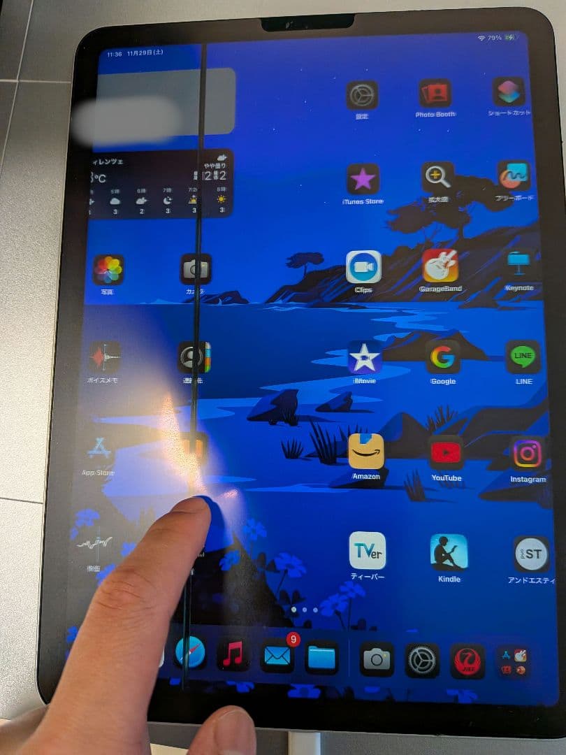 iPad Air 第4世代 (画面に線あり)