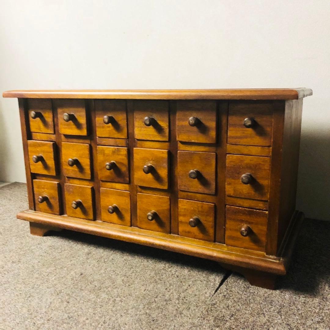 E69骨董品✨薬箪笥 アンティーク骨董 ビンテージ キャビネット 薬箱