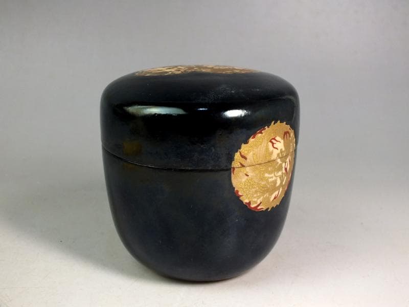 ☆ 久世久宝 造 九龍繪陶棗 淡々斎書付 B1