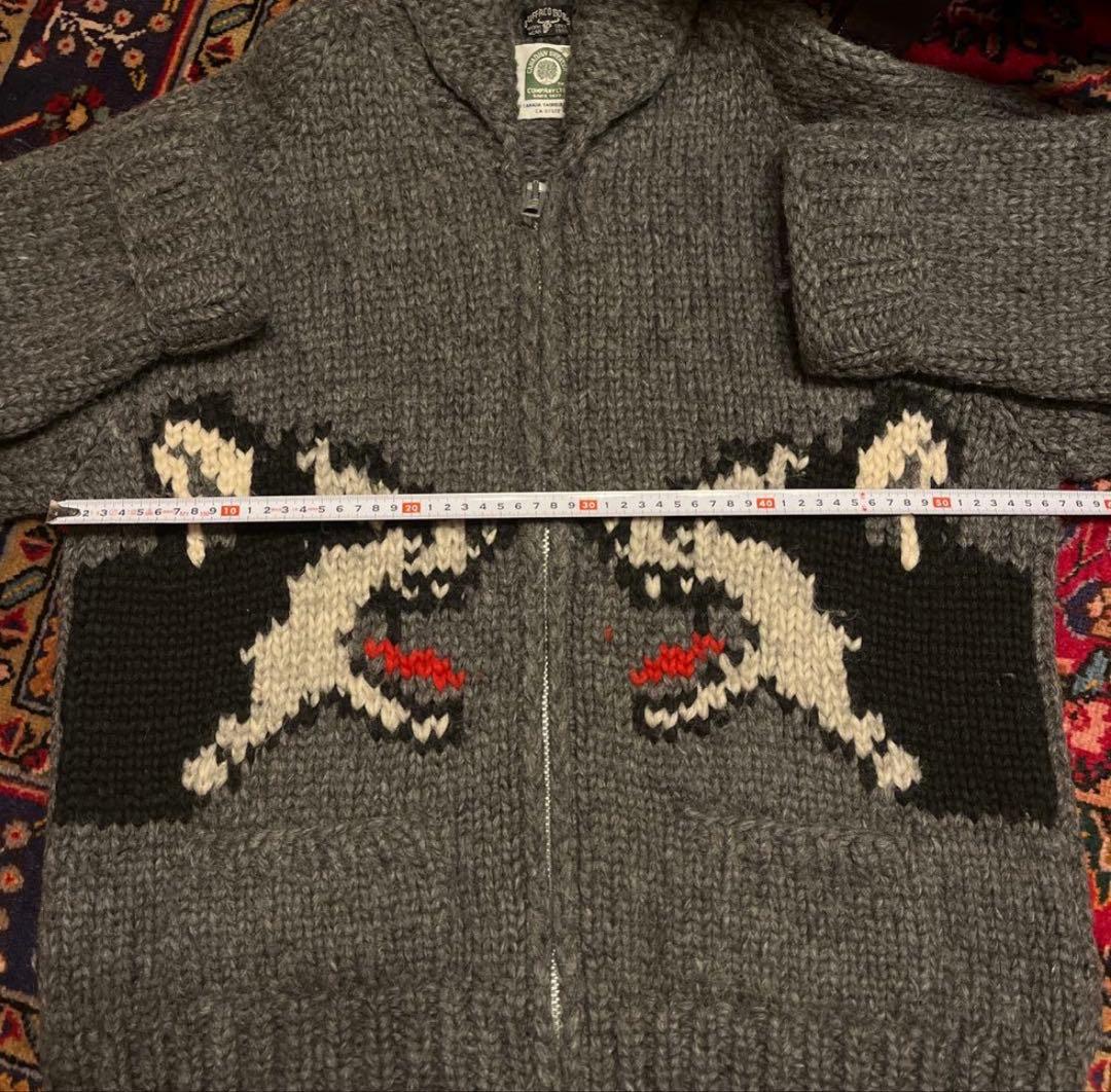 カウチン ニットカーディガン カナディアンセーター