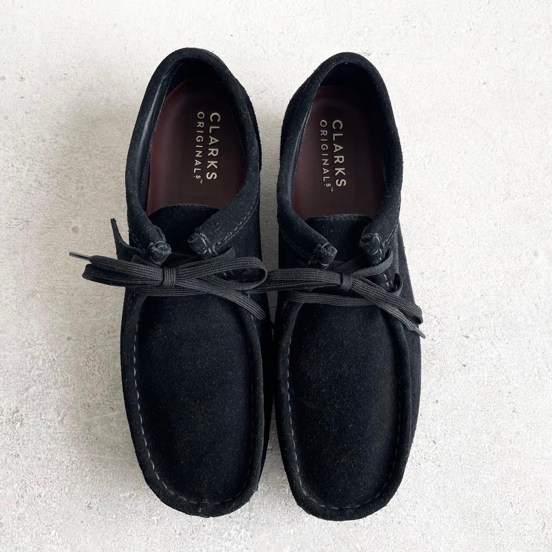 クラークス ワラビー ゴアテックス 黒 スエード 26.5 Vibramソール