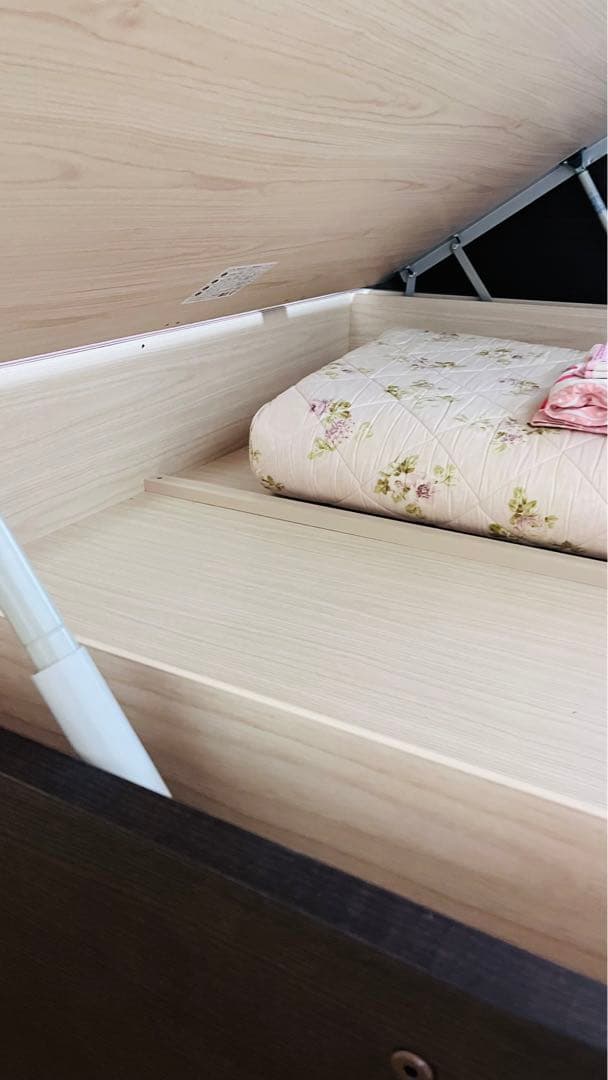 【送料込み】TOKYO BED 高品質 ダブルベッド　フレーム 跳ね上げ式