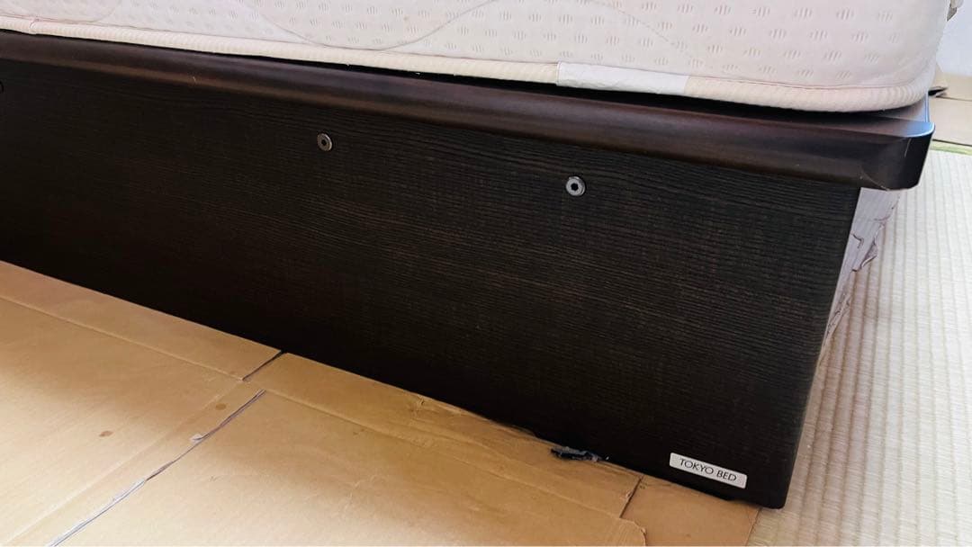 【送料込み】TOKYO BED 高品質 ダブルベッド　フレーム 跳ね上げ式