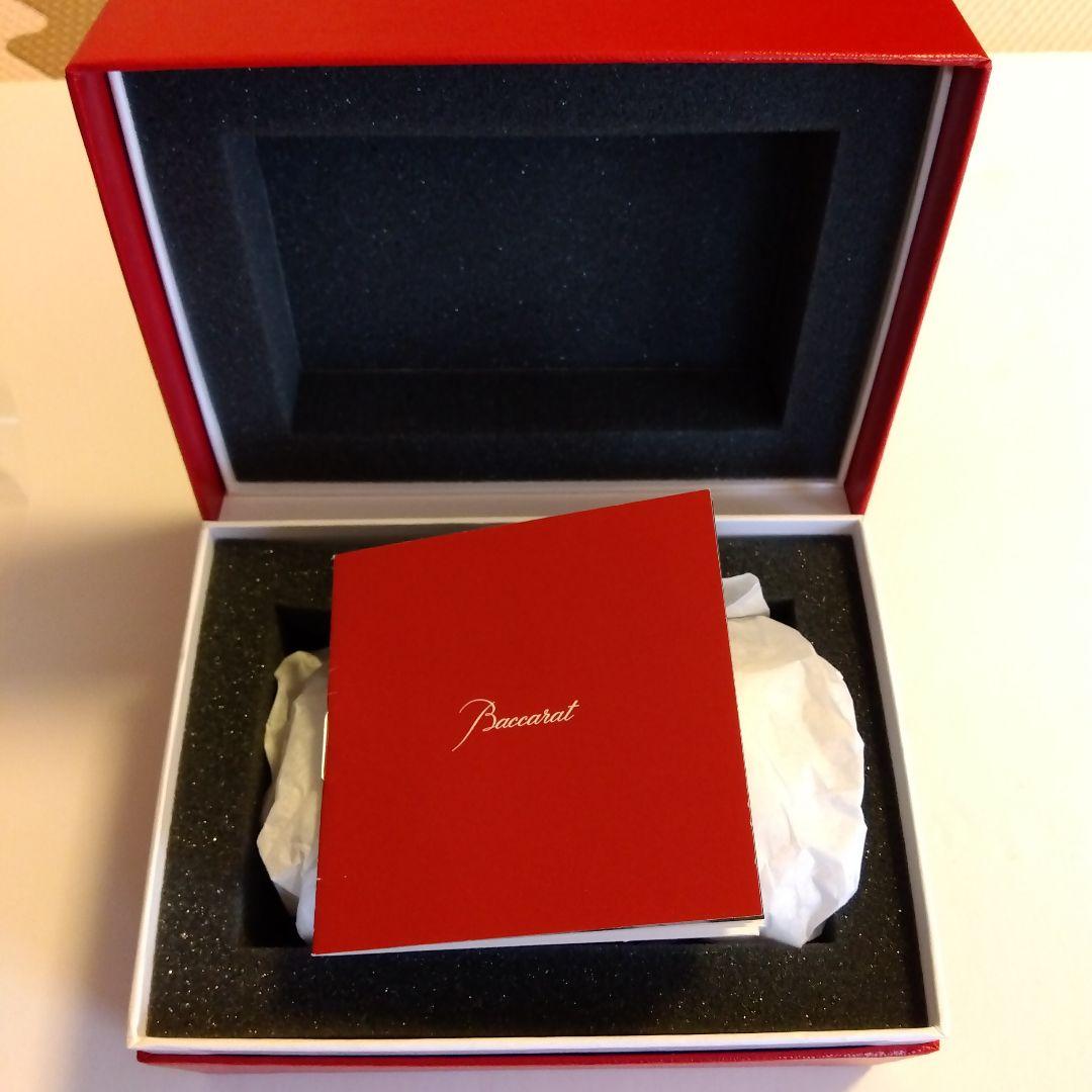 【ちょこ様】Baccarat クリスタル 招き猫 レッドオクトゴン 約10cm