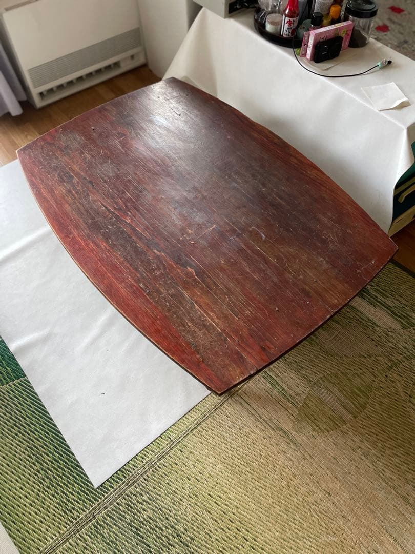 昭和の食卓 天然木 ちゃぶ台 長方形型 折りたたみ式 座卓 書斎 作業用テーブル
