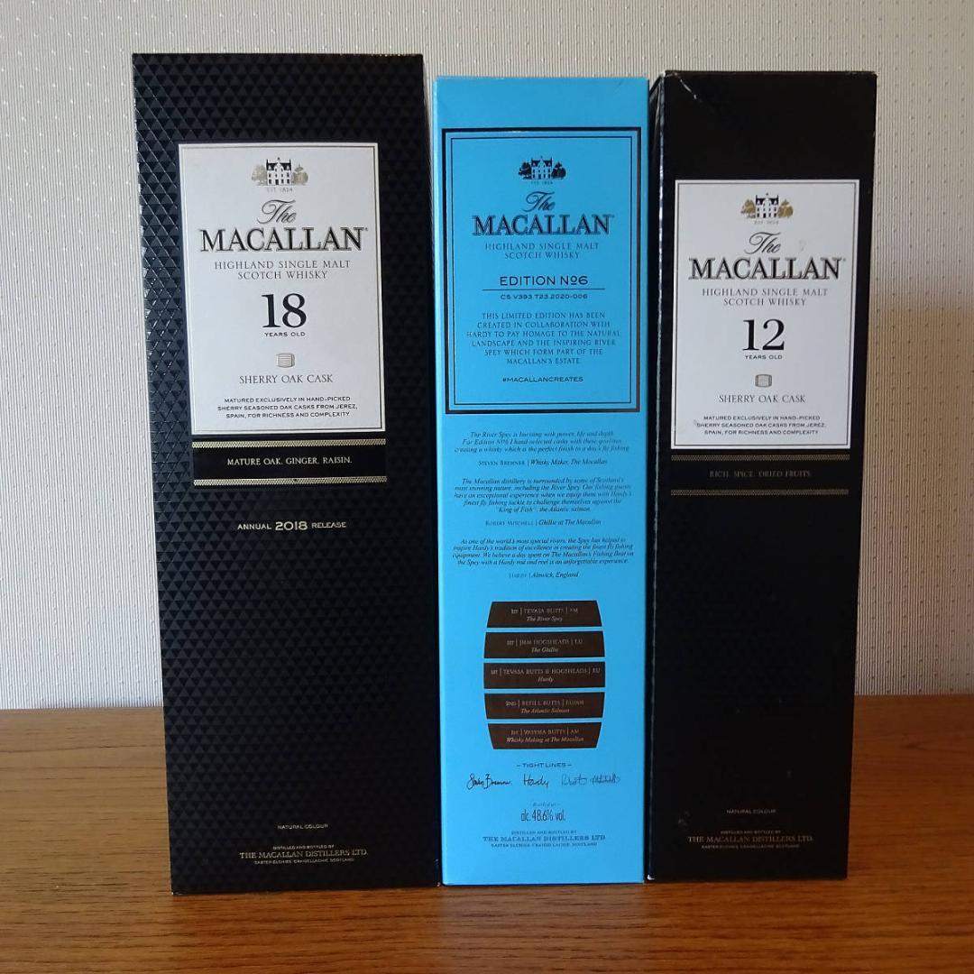 3本セット未開栓マッカラン18年12年 エディション No.6スコッチ国内正規品