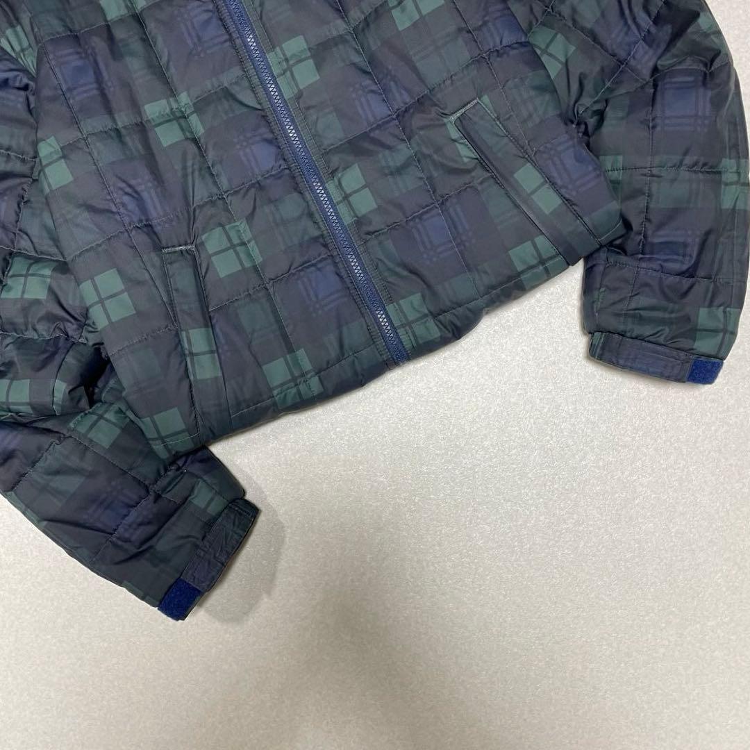 コロンビア hooded puffer jacket チェック　キルティング　S