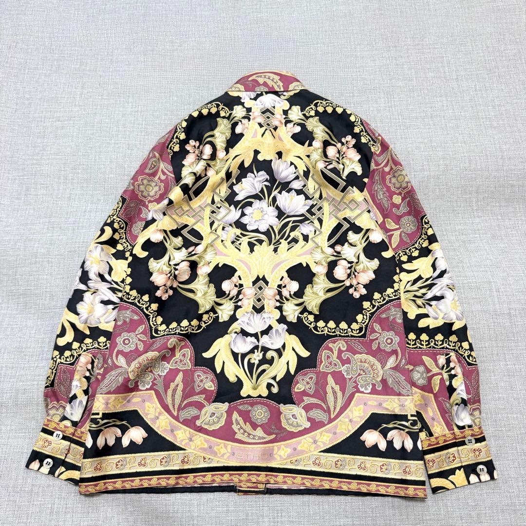 【美品】エトロ　ETRO　シルク100％　総柄ブラウス　サイズ40