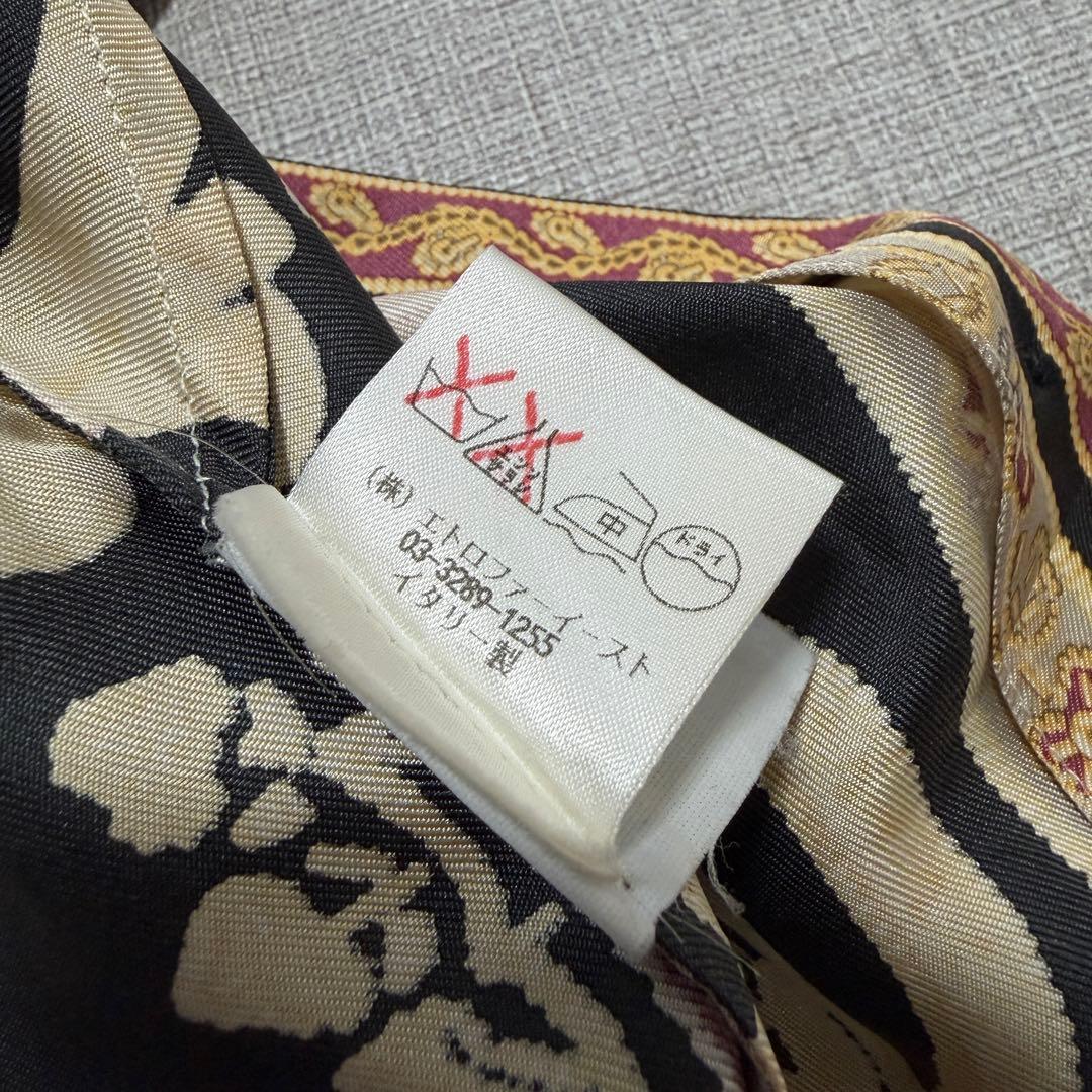 【美品】エトロ　ETRO　シルク100％　総柄ブラウス　サイズ40
