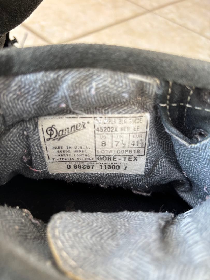 【希少USA製】Danner ダナーライト45202X ブラックスエード 8EE