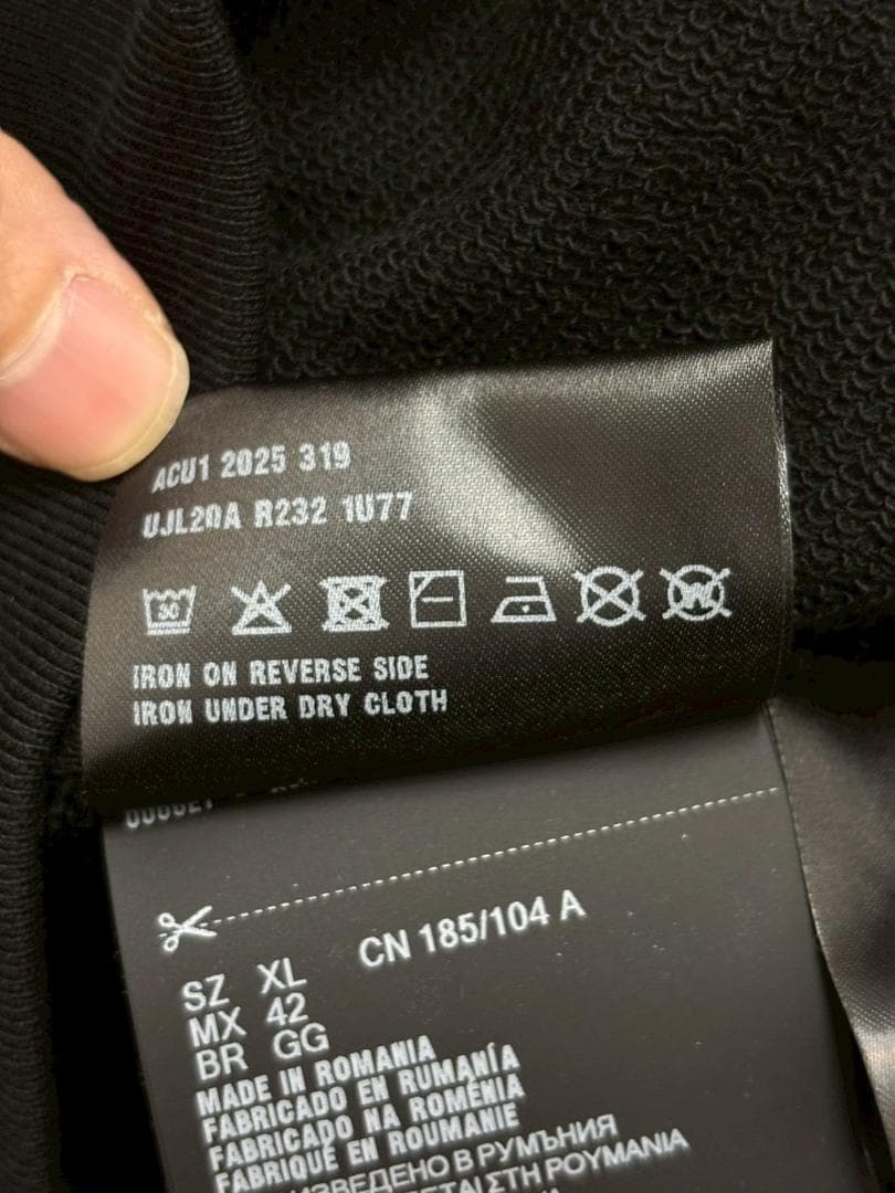 PRADA プラダ フード トレーナー 黒 トライアングルロゴ XLサイズ 新品