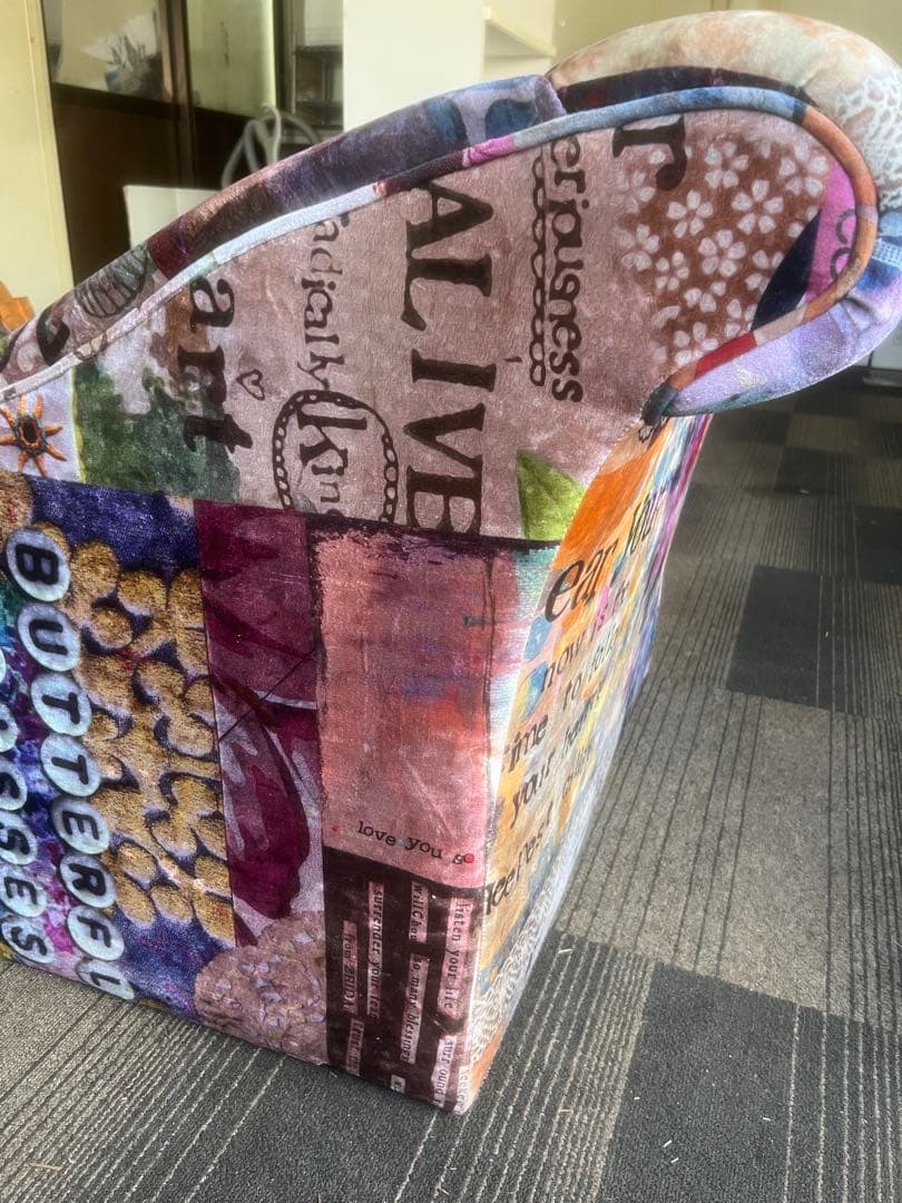 最終値下げ‼️934 パッチワークデザイン ソファ