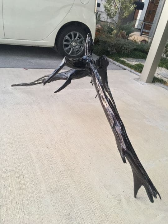 流木　漆塗り　1点もの　横幅1.014㎜　高さ1.027㎜　奥行900㎜