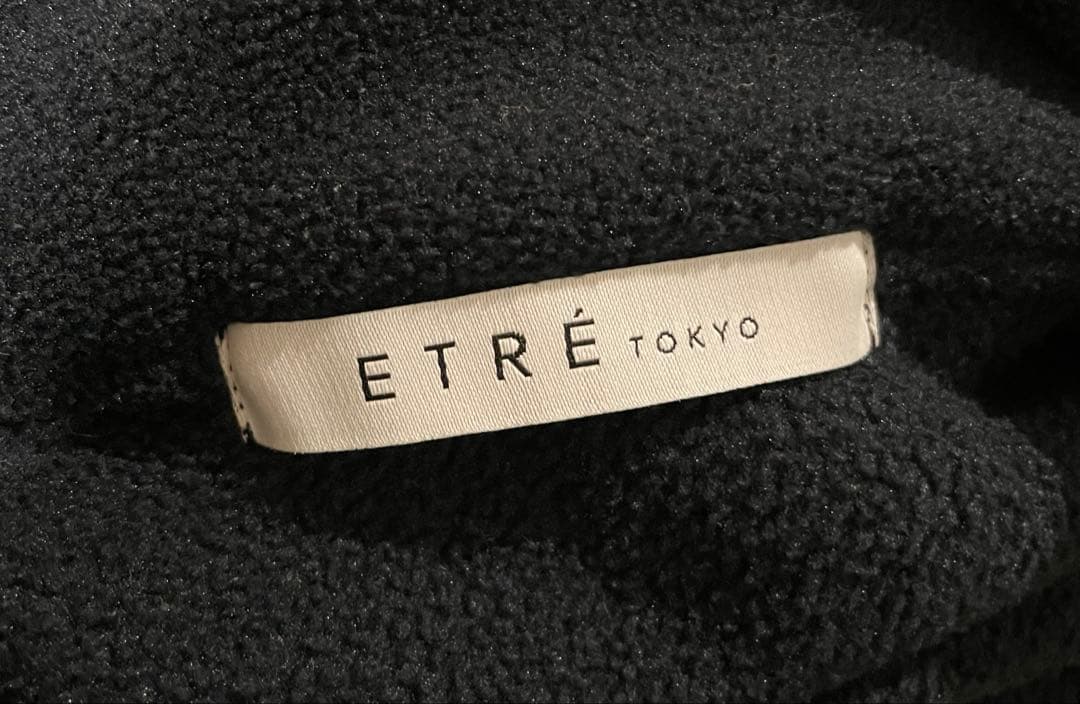etretokyo ドロストヘムエコフリースハーフジッププルオーバー　NAVY