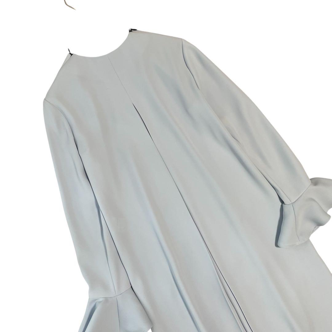 未使用級✨ ヨーコチャン フレアスリーブバックプリーツドレス ワンピース ブルー