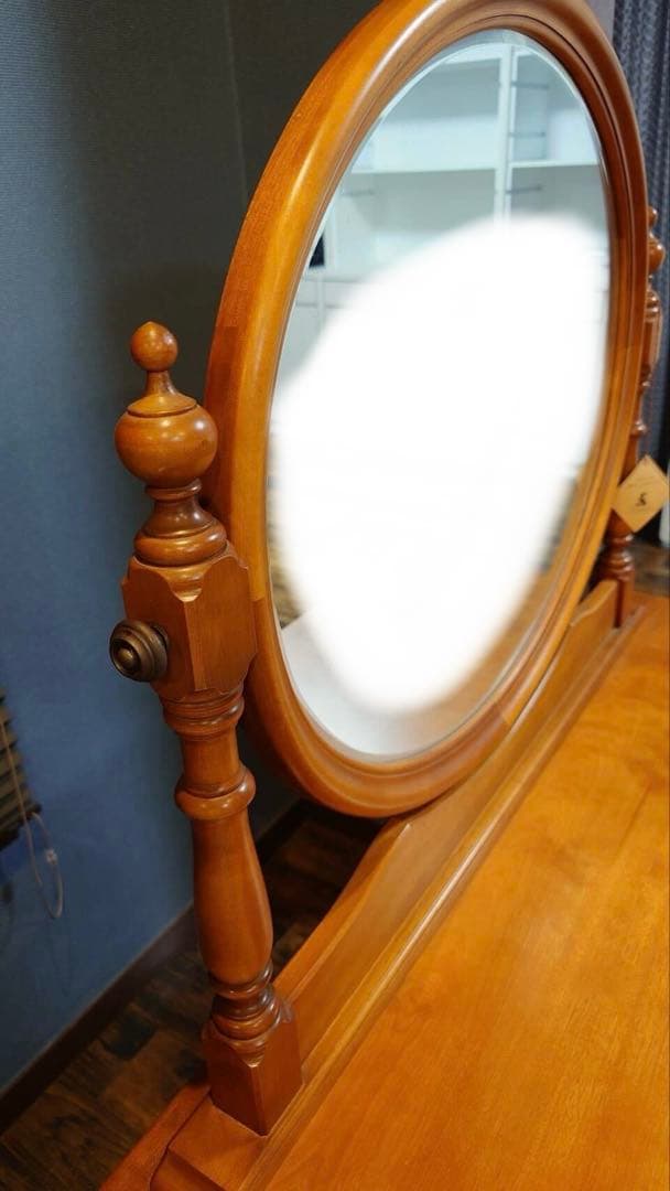 週末セール【新品・未使用】美品 横浜ダニエル チェストドレッサー ラウンド鏡付