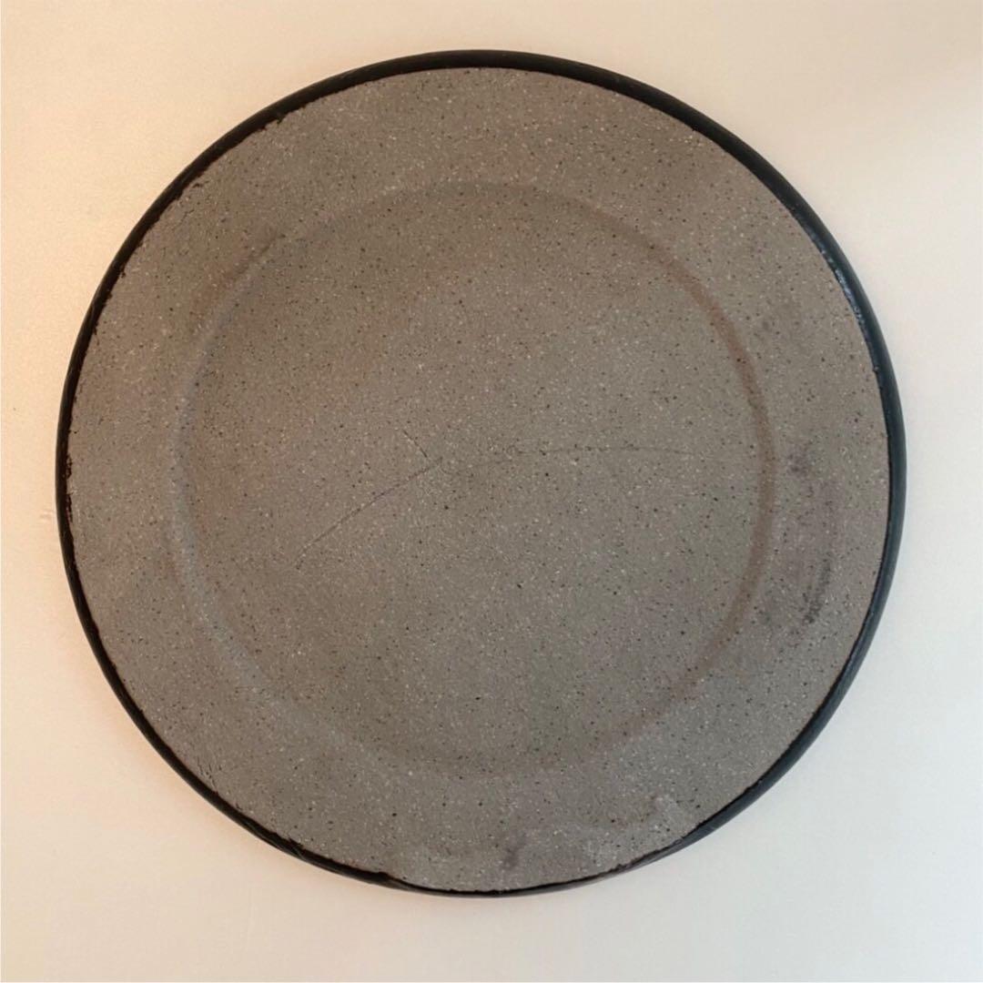 【新品未使用】西田ゆか　プレート　円形プレート　銀彩