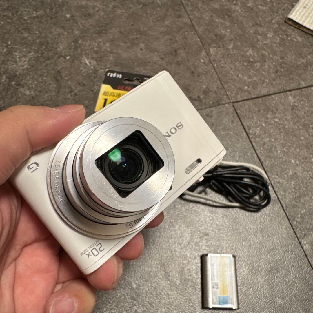 美品　SONY サイバーショット dsc-wx350 （白）　バッテリー2個
