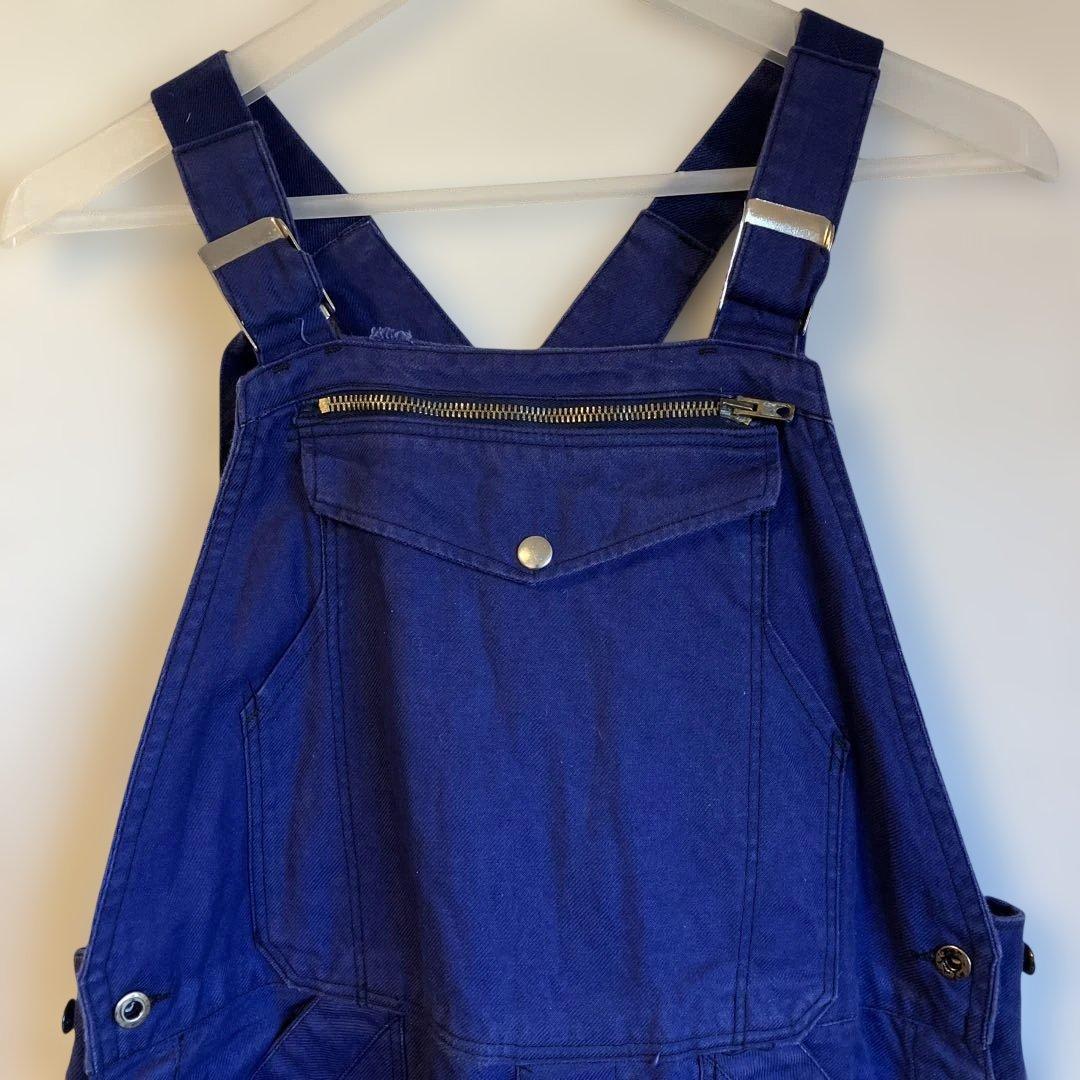 SOLIDA '60ヴィンテージコットンオーバーオールフレンチインクブルー44