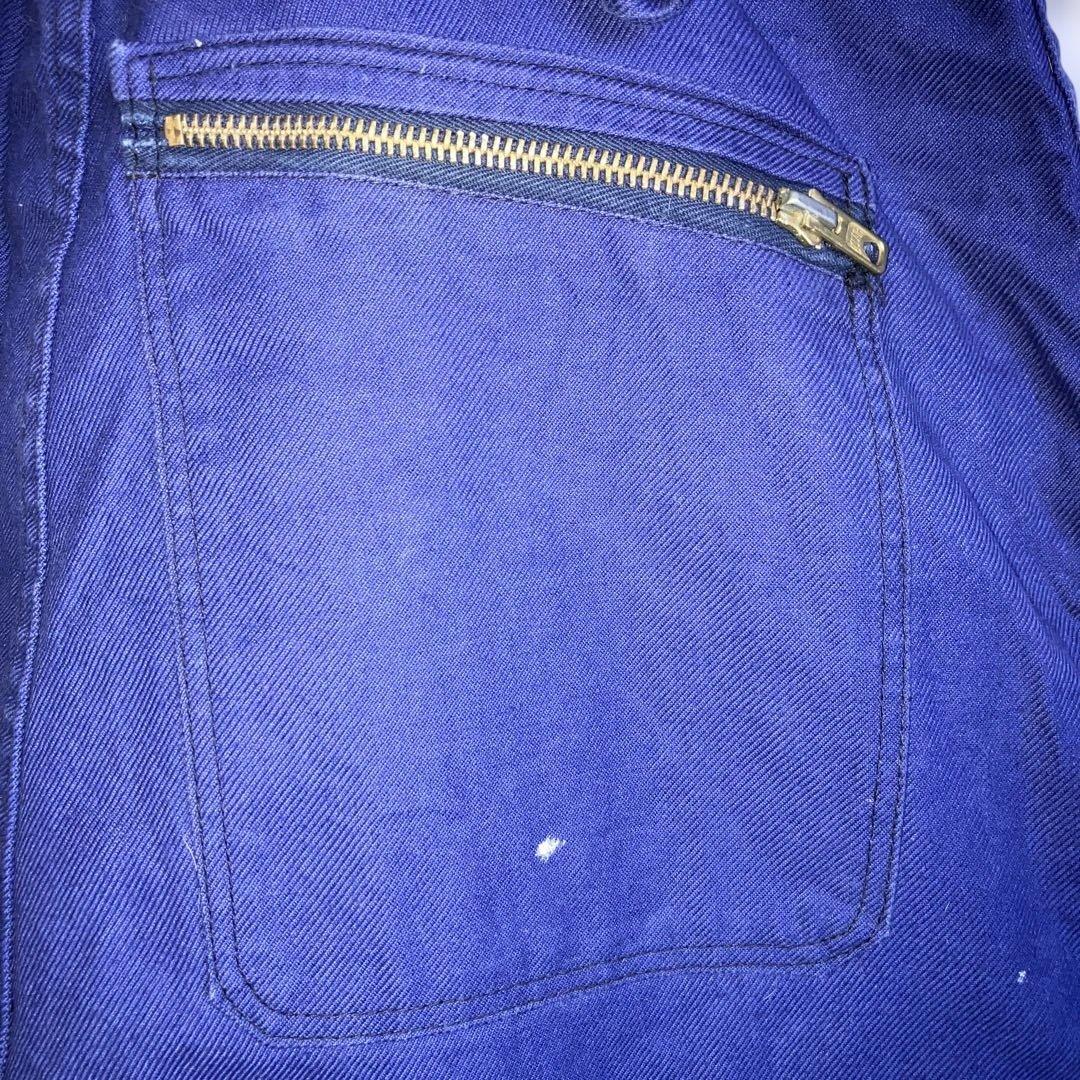 SOLIDA '60ヴィンテージコットンオーバーオールフレンチインクブルー44