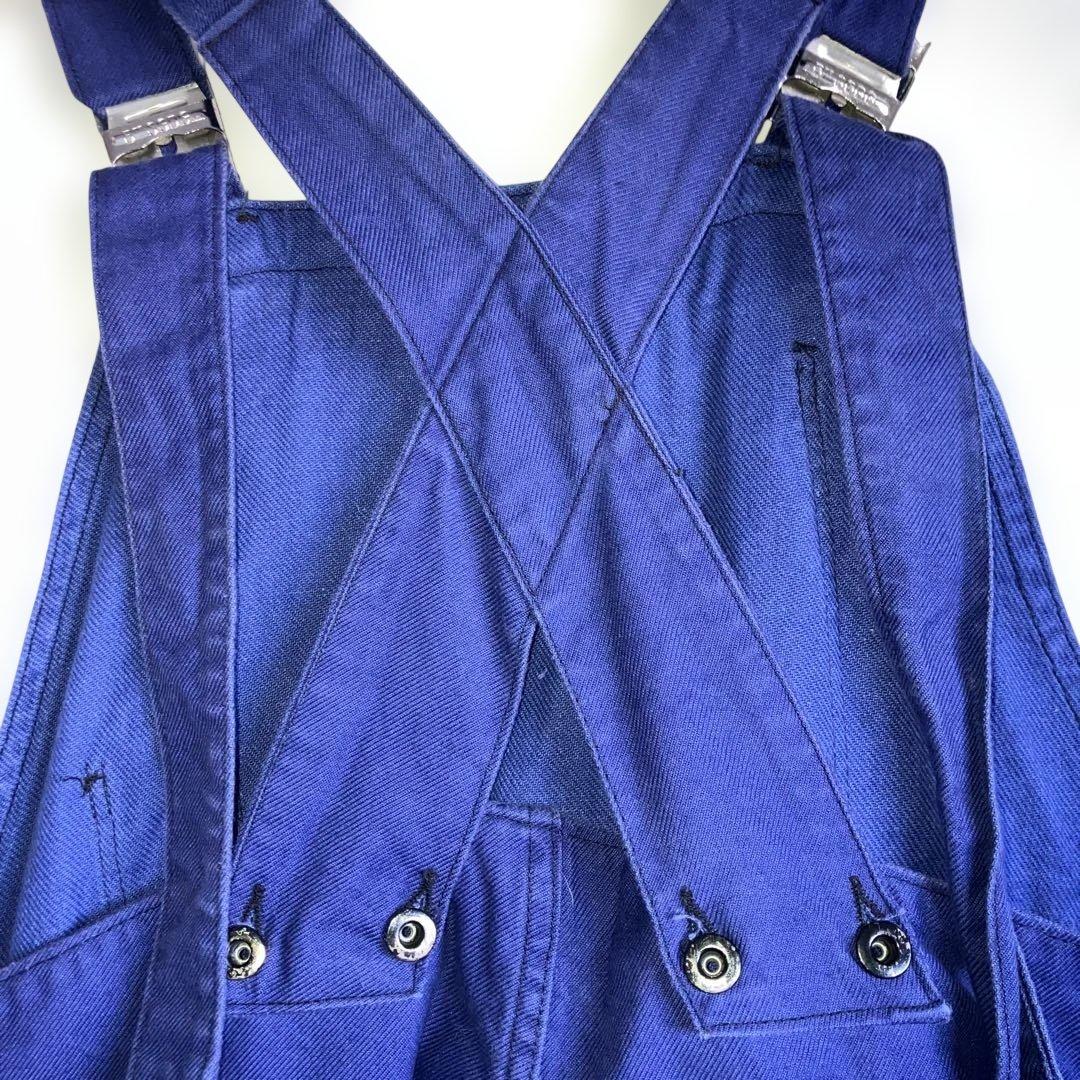 SOLIDA '60ヴィンテージコットンオーバーオールフレンチインクブルー44